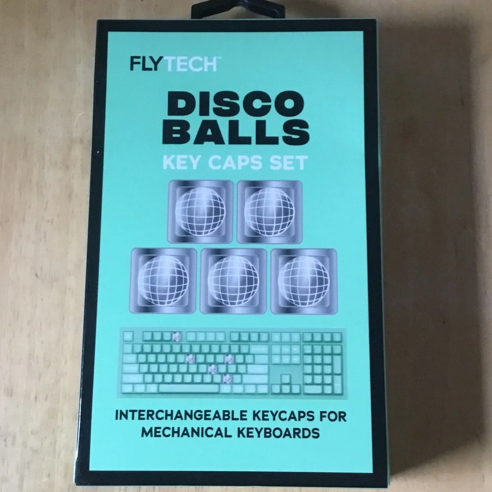 Fly Tech Disco Balls Key Caps Set - sliver